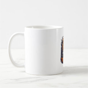 Caneca De Café Ganhos do Cemitério Esqueleto Levantando Haltere H