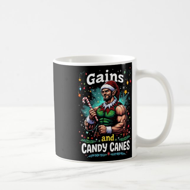 Caneca De Café Ganhos E Doces Canas De Natal (Direita)