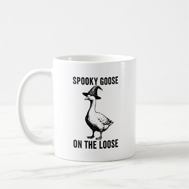 Caneca De Café Ganso Assustador à Solta Halloween (Esquerda)