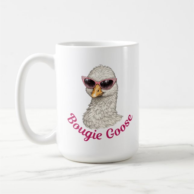 Caneca De Café Ganso Bougie - Glamouroso Ganso Engraçado (Esquerda)
