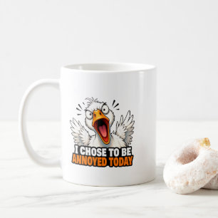 Caneca De Café Ganso Bravo Engraçado - Escolho Estar Irritado Hoj