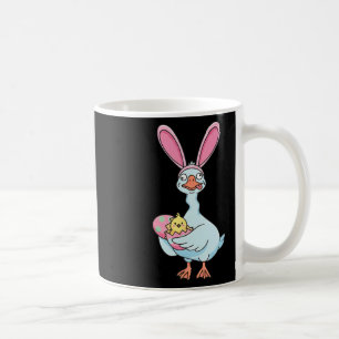 Caneca De Café Ganso Engraçado de Páscoa Coelho Orelhas Rosas Pás