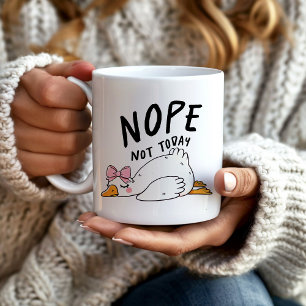 Caneca De Café Ganso Engraçado Não Hoje