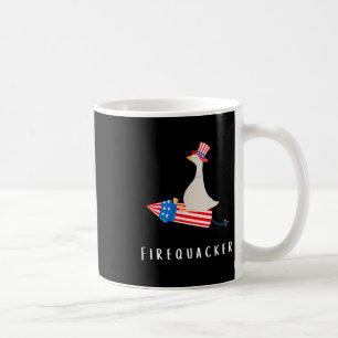 Caneca De Café Ganso engraçado quatro de julho fogos de artifício