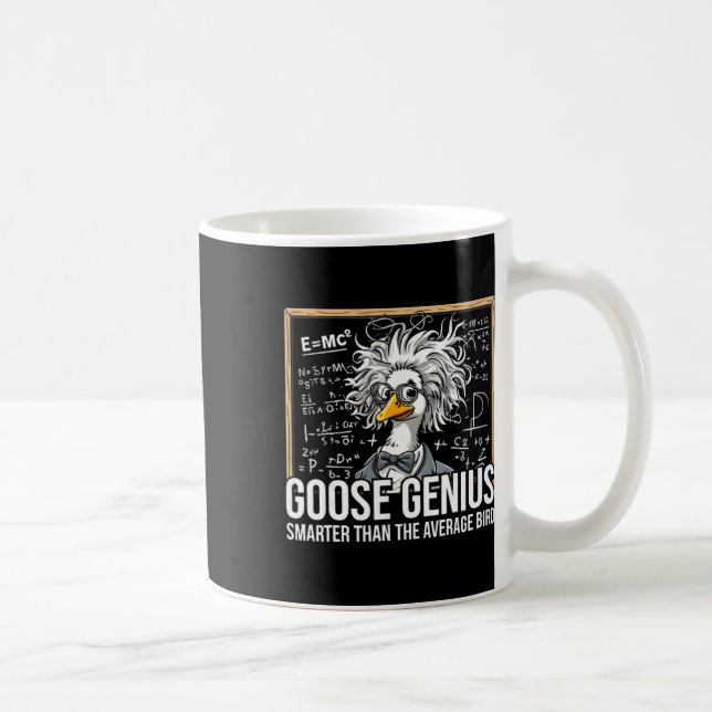 Caneca De Café Ganso Gênio Mais Inteligente que o Pássaro Médio (Direita)