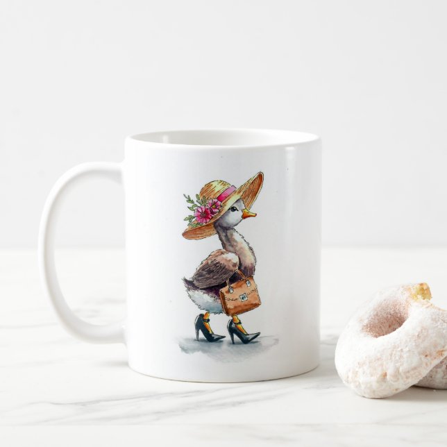 Caneca De Café Ganso Glorioso (Com Donut)