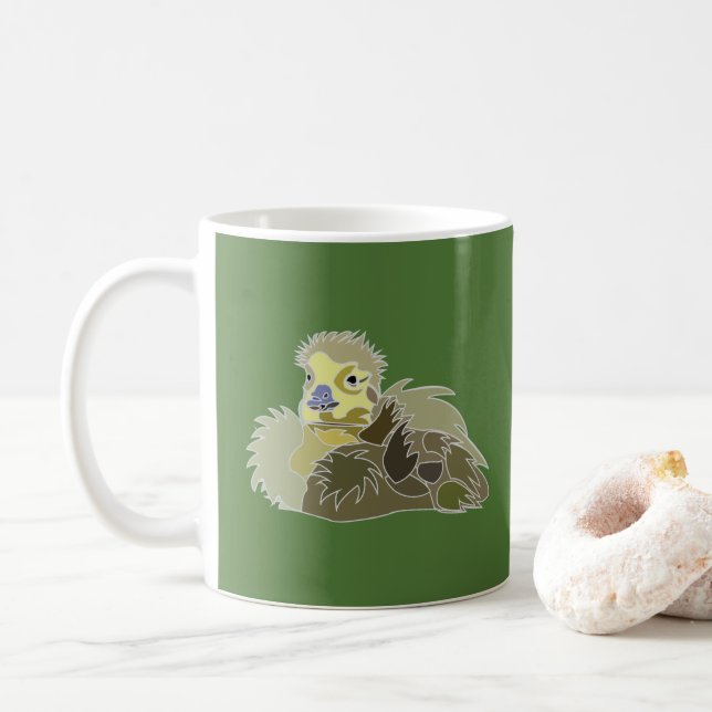Caneca De Café Ganso Gosling Bebê Ganso  (Com Donut)
