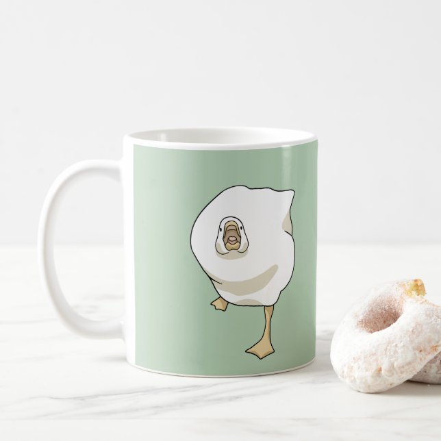 Caneca De Café Ganso irritado (Com Donut)
