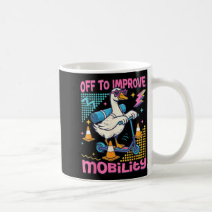 Caneca De Café Ganso Minimalista Vintage Anos 90 Fisioterapeuta