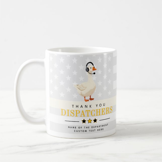 Caneca De Café Ganso personalizado do despachante 911 com fone de (Esquerda)