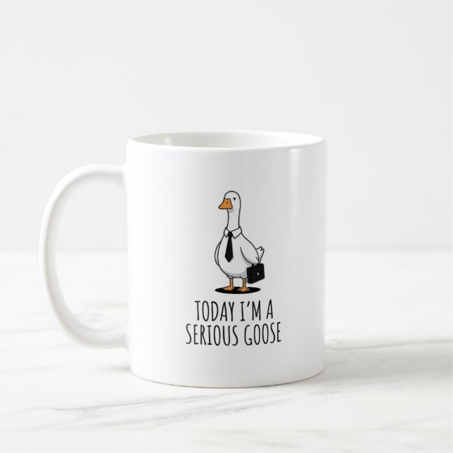Caneca De Café Ganso Sério Engraçado Escritório (Esquerda)