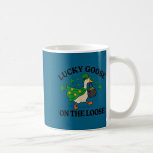 Caneca De Café Ganso sortudo à solta engraçado dia de São Patríci