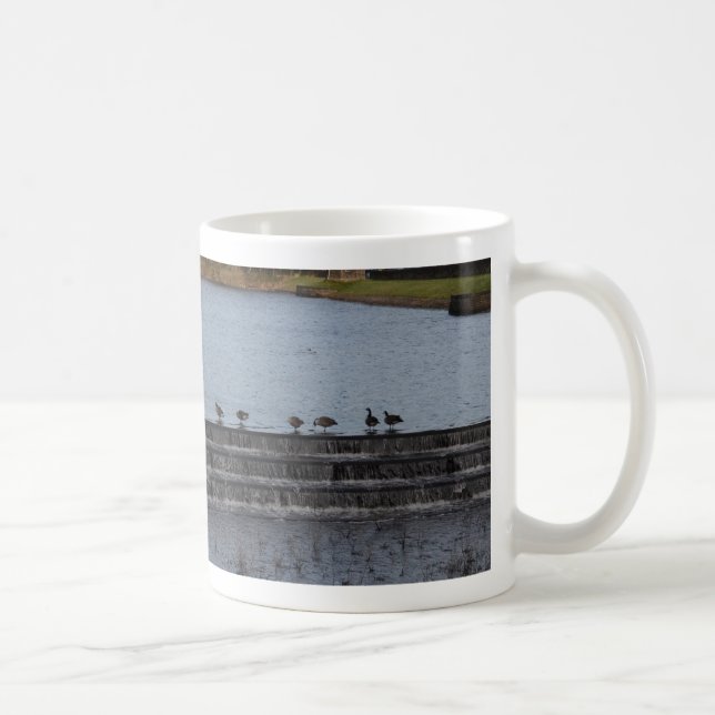 Caneca De Café Gansos-do-Canadá Todos em uma Linha (Direita)