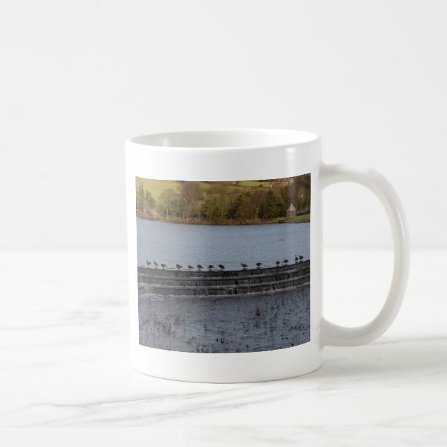 Caneca De Café Gansos do Canadá Todos em uma Linha (Direita)