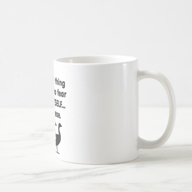 Caneca De Café Gansos do medo próprio (Direita)