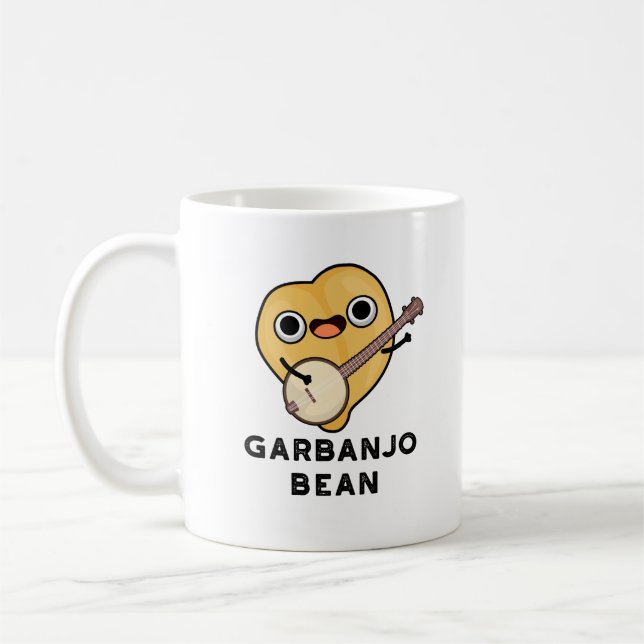 Caneca De Café Gar-banjo Bean Funny Garbanzo Banjo Pun (Esquerda)