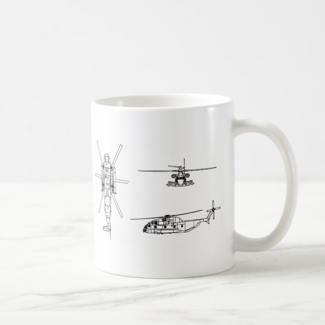 Caneca De Café Garanhão do mar CH-53 (Direita)