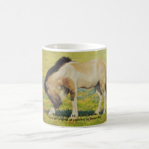 Caneca De Café Garanhão Mongol dos jovens do cavalo #3-