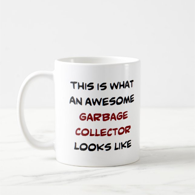 Caneca De Café garbage collector, awesome (Esquerda)