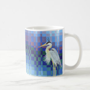 Caneca De Café Garça-real de grande azul