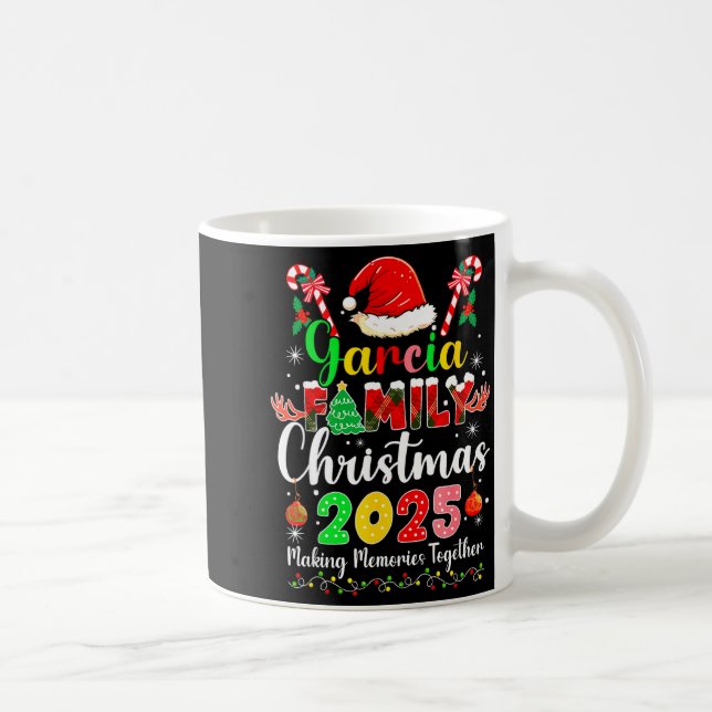Caneca De Café Garcia Family Christmas 2025 Matching Santa Hat Xm (Direita)