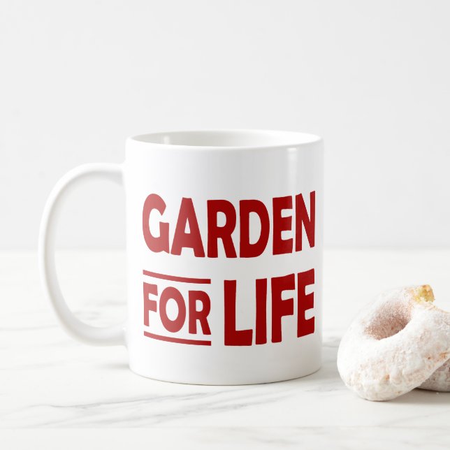 Caneca De Café Garden For Life (Com Donut)