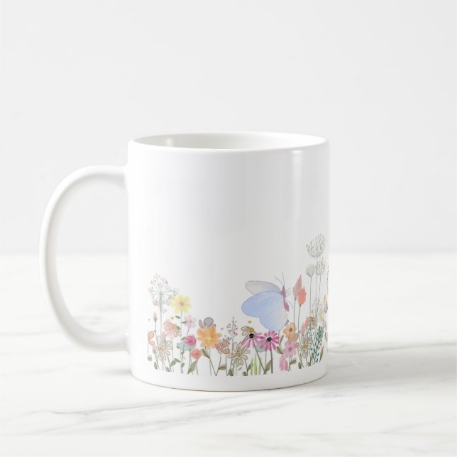 Caneca De Café Garden - Textless Water Color  (Esquerda)
