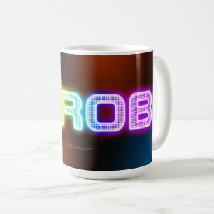 Caneca De Café Garganta de SlipperyJoe com um tipo de cinza arco-