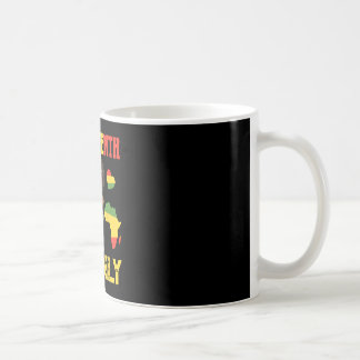 Caneca De Café Garota Afro-Americana Dançando Vibes de Juneteenth