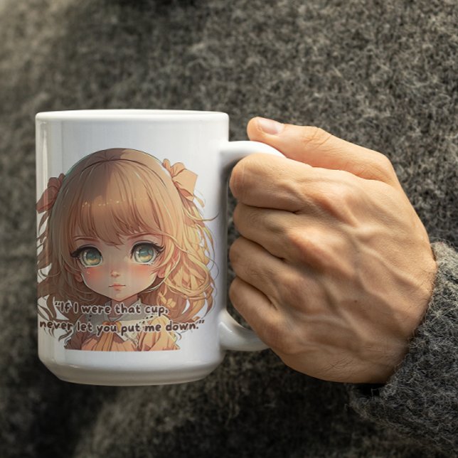 Caneca De Café Garota Anime Adorável (Criador carregado)
