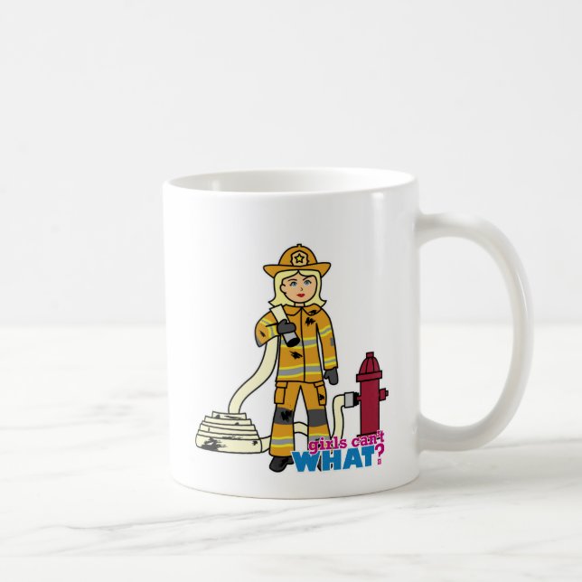 Caneca De Café Garota Bombeira - Loira (Direita)