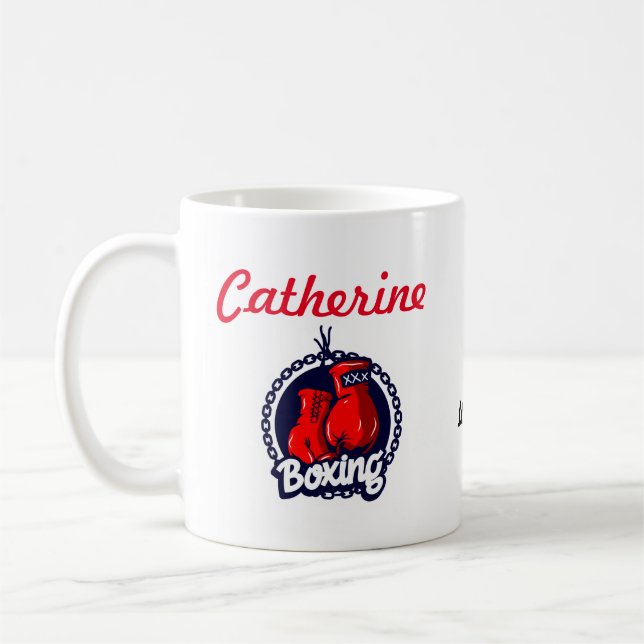 Caneca De Café Garota Boxing (Esquerda)