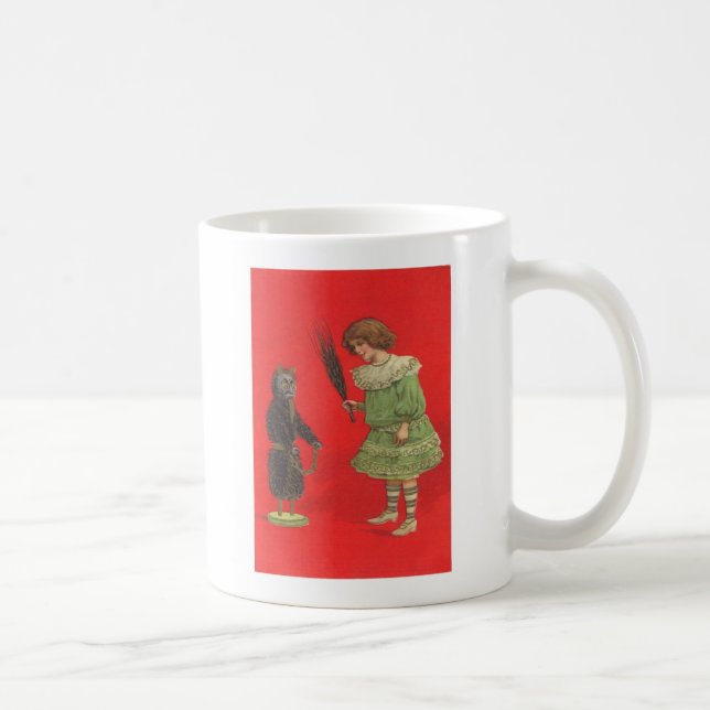 Caneca De Café Garota Brincando Com A Boneca Krampus (Direita)