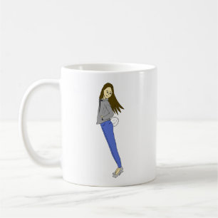 Caneca De Café garota com rabo de coelho