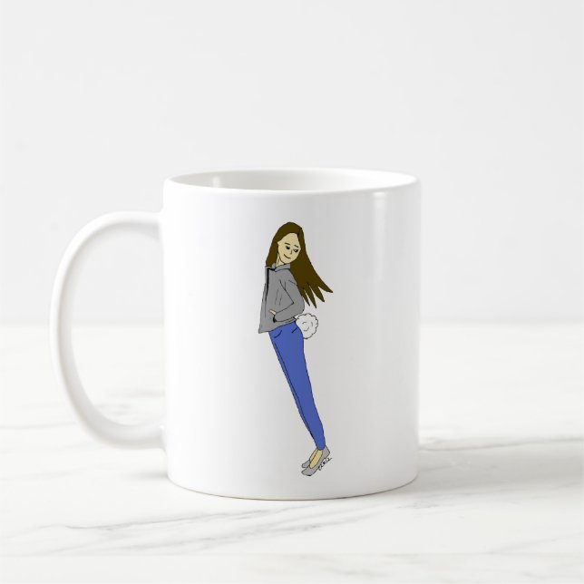 Caneca De Café garota com rabo de coelho (Esquerda)