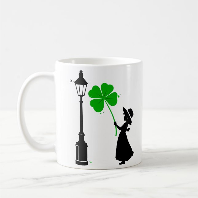 Caneca De Café Garota com trevo (Esquerda)