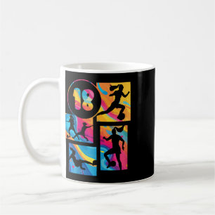 Caneca De Café Garota de 18 anos Jogadora de Futebol de 18 Anos