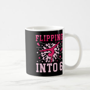 Caneca De Café Garota de 6 anos de Cheerleading Aniversário de Me
