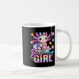 Caneca De Café Garota de Aniversário Bonita Axolotl Festa de aniv