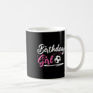 Caneca De Café Garota de Aniversário de Futebol Legal
