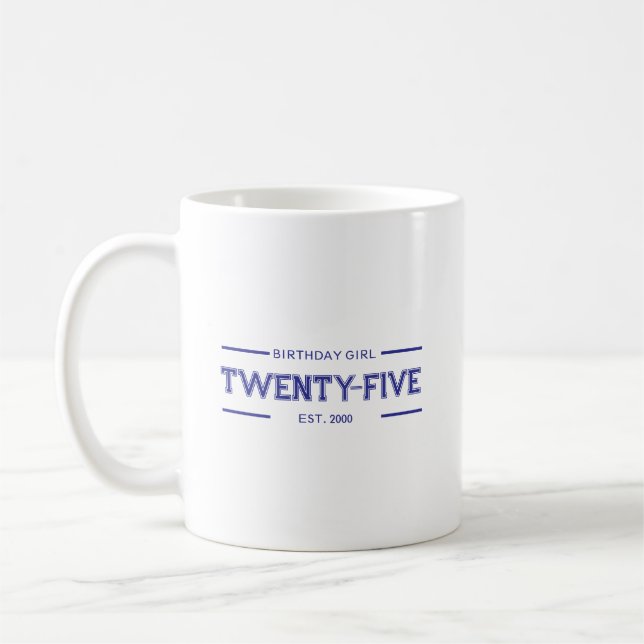 Caneca De Café Garota de Aniversário Personalizada (Esquerda)