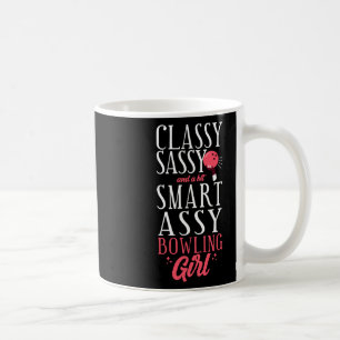 Caneca De Café Garota de boliche engraçada e um pouco inteligente