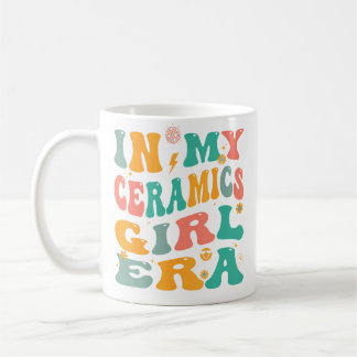 Caneca De Café Garota de Cerâmica Ceramista Groovy