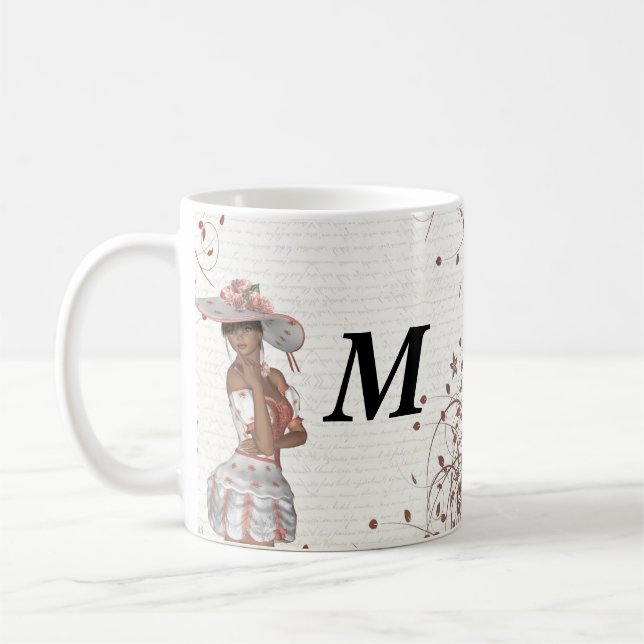 Caneca De Café Garota de chapéu de verão (Esquerda)