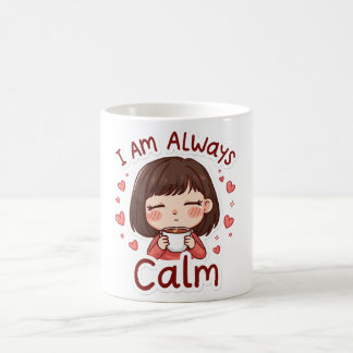 Caneca De Café Garota de Desenho Animado Sorridente Fofa, Eu Esto