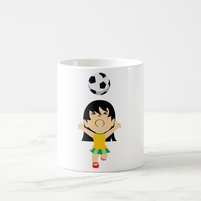 Caneca De Café Garota de futebol (Centro)