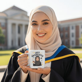 Caneca De Café Garota de Hijab de Formatura Fofa Acabou de se For
