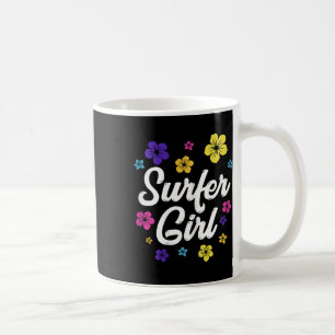 Caneca De Café Garota de Surfe Presente de Surfe Retro Vintage Mu