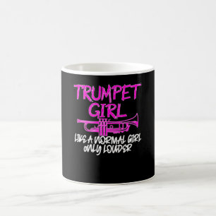 Caneca De Café Garota de trompete como uma garota normal