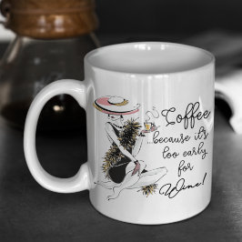 Caneca De Café Garota de Vidro - Café Porque É Muito Cedo para Vi